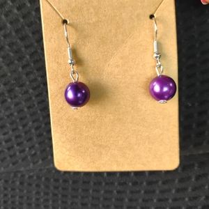 💚3/$20💚Handmade purple earrings